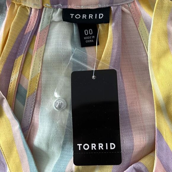 NWT TORRID GAUZE GODDESS NECK TANK SIZE 10/L - Picture 4 of 6